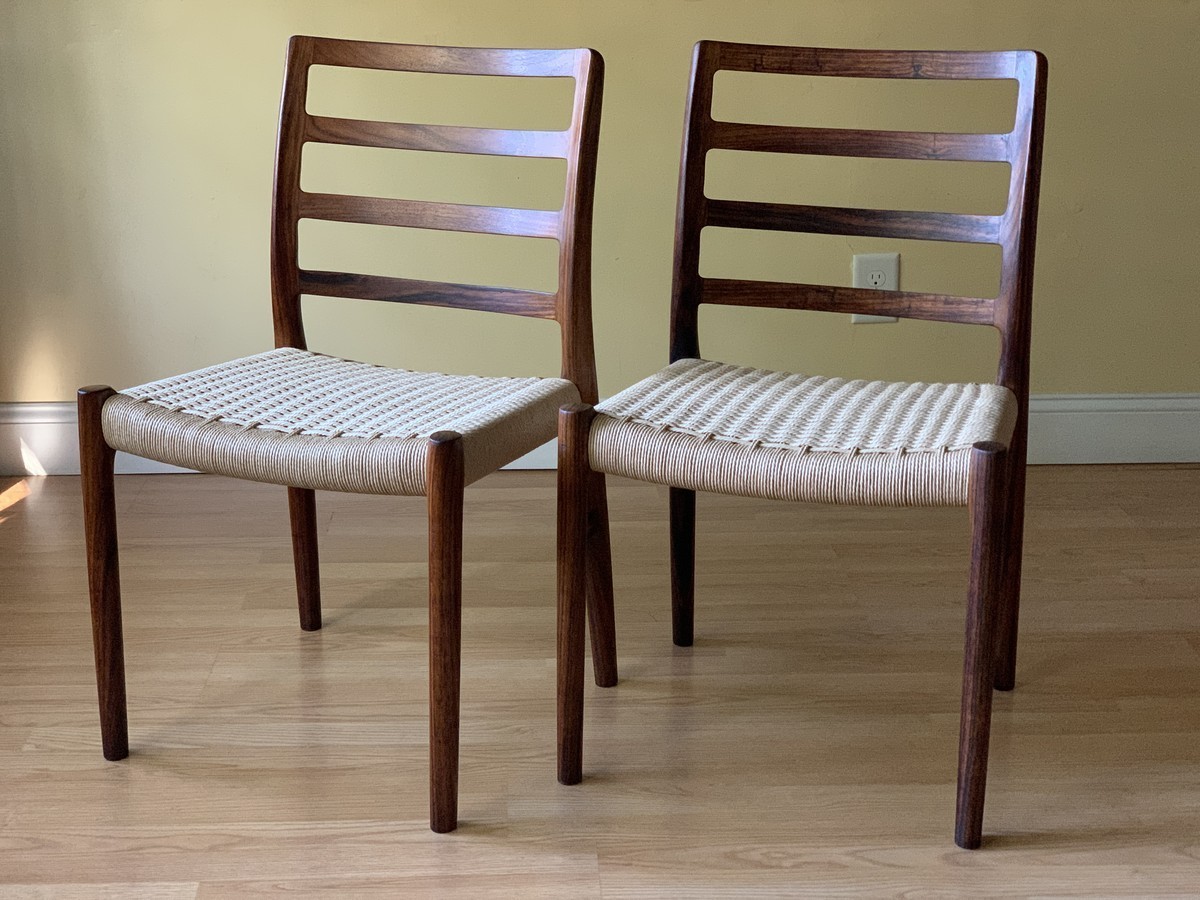 Niels Otto Møller Model No. 85 Rosewood Dining Chairs